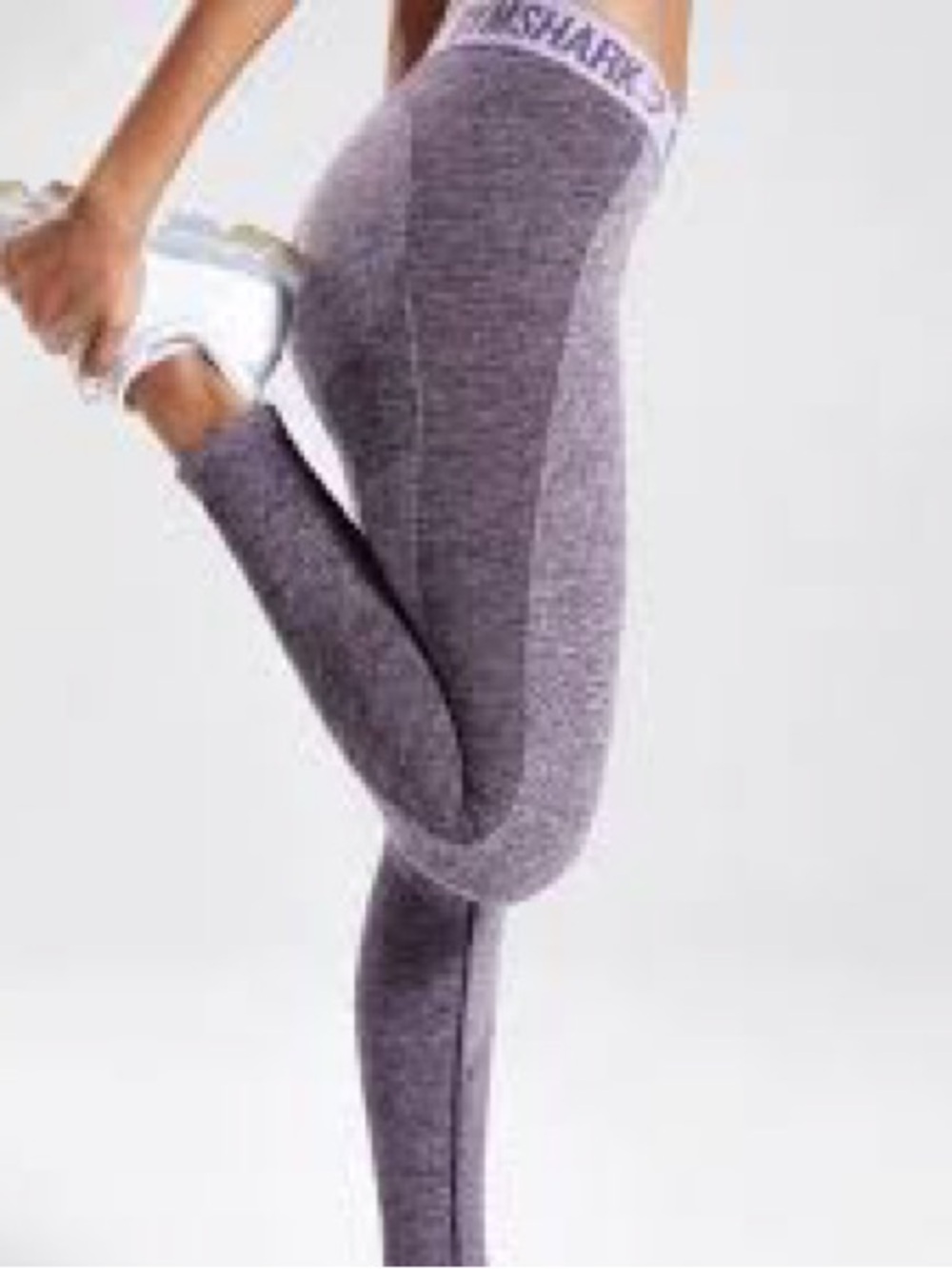Gymshark Heathered Purple Seamless High-Rise Leggings (M)